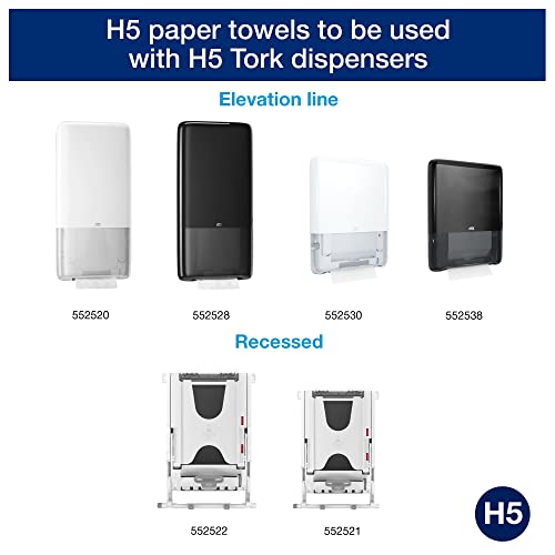Кърпа за ръце Tork PeakServe непрекъснато действие, Бяло H5, Напреднал, пресовано, 12 x 410 листа, 105065 и ролка тоалетна хартия