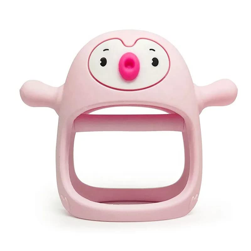 Силиконова играчка за никнене на млечни зъби Happy Tia Penguin Buddy Never Drop за деца на възраст над 3 месеца, Бебешки детски