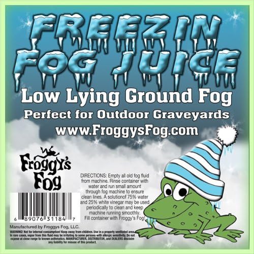 Freezin Fog - Течност за замъгляване Низколежащего на почви на открито - За Хелоуин, Театрални ефекти, Атракции с Духове