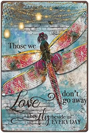 PEKG Dragonfly Тези, които обичаме, Не си Отиват, Реколта Мотивационни Цитат в стил Хипи, Метална Лидице Табела, Подарък Влюбени