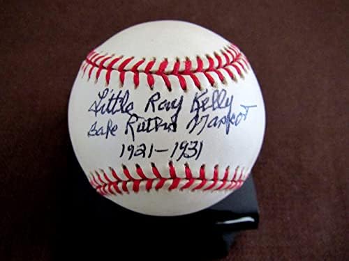 Талисман Бейб Рут Литъл Рей Кели 1921-1931 Янкис с автограф от Jsa - Бейзболни топки с автографи