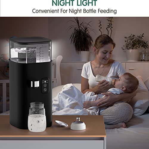 Незабавен вода нагревател, нагревател за бебешки шишета и млечни смеси с нощно осветление, захранващи миг топла вода за всички шишета, 3 режима на регулиране на тем?