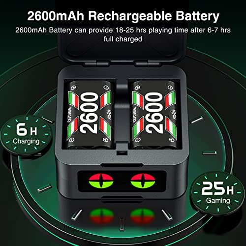 Акумулаторна батерия за контролера на Xbox One със зарядно устройство за Xbox X series|S/Xbox One/S/ X/Elite, Безэлектродная зарядно