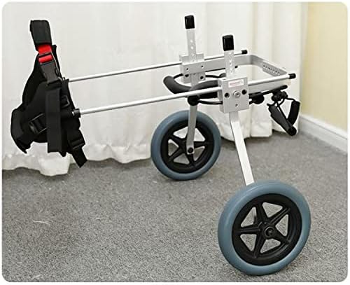 Yacanna Лека инвалидна количка за кучета за рехабилитация на задните крайници, 2-Дължината на Кучето-инвалид за инвалиди задните крайници, разходка с малък домашен люб