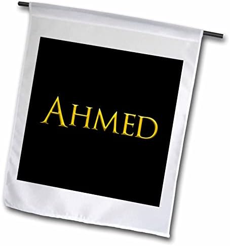 3дРоуз Ахмед - Красиво име за момче в Америка. Жълто на черно - знамена (fl-364526-1)