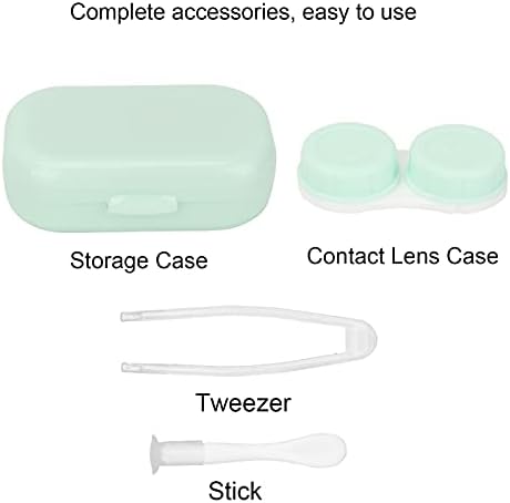 Комплект контактни лещи, Вграден Огледален Калъф за ежедневна употреба при пътуване (Зелен)