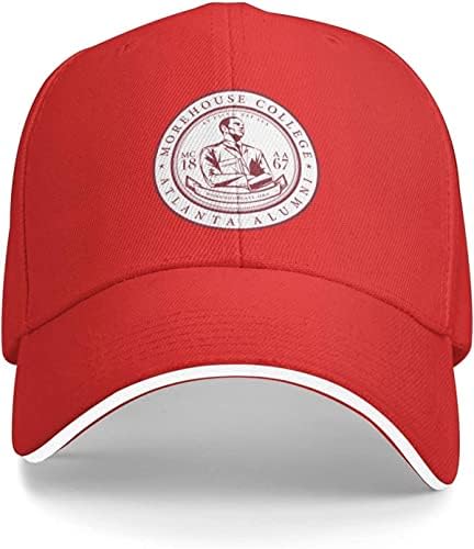 Morehouse Шапка за сандвич с логото на колежа, в Класическата бейзболна шапка Унисекс, Универсален Регулируем Шапка за татко