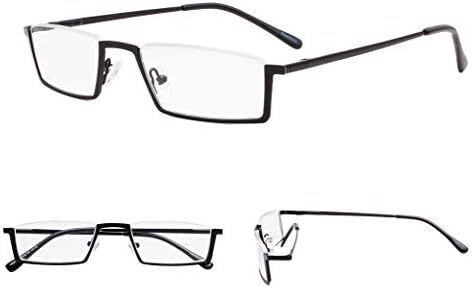 Очила за четене GUD, 3 двойки, очила за четене в половината на рамка, за мъже и жени, за четене