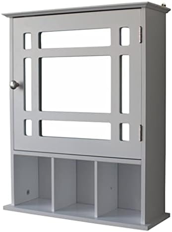 Шкаф за баня ZLXDP с Една Като Три Отделения за съхранение и Никелирани дръжки в Бял цвят Лесен за инсталиране
