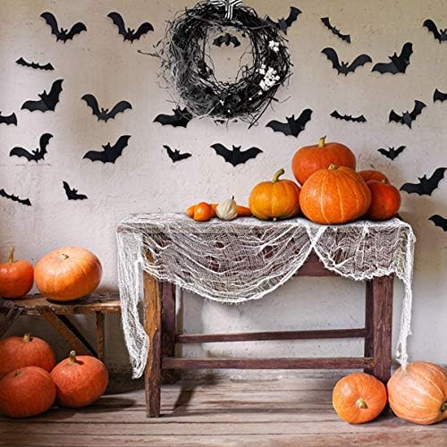 NUOBESTY Черен Декор Хелоуин Зловеща Кърпа, за да Коридора Зловеща Марлевая Парти Духове Къща Външни Дръжки на Врати и Начало Декор