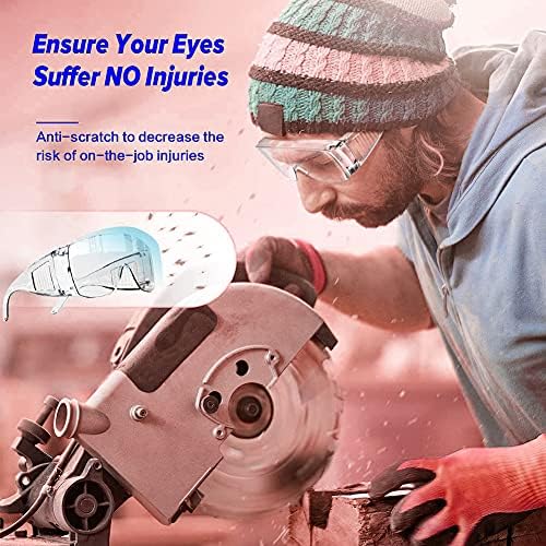 Защитни Очила Над Очилата Защитни Очила за работа, за Защита на очите от замъгляване, с ясно зрение, Устойчиви на надраскване и