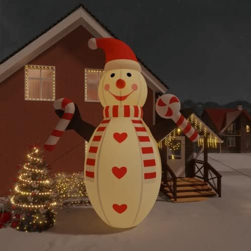 Коледен Надуваем Снежен човек VidaXL със светодиоди 248