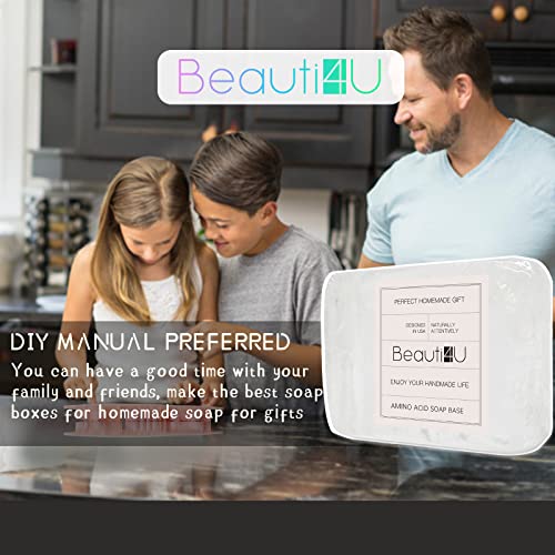 BEAUTI4U £ 2 Прозрачни аминокиселинна сапунена основа Без сапун основи-Барове без сапун за детски сапун - Пособия за приготвяне