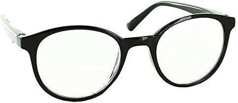 унисекс овални, очила за четене Best Readers за възрастни, черни, с прозрачни лещи, 2.0