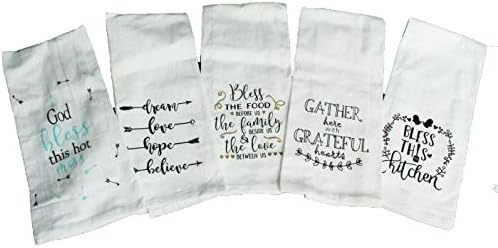 Комплект от 5 Кухненски кърпи за миене на съдове потребителското доверие - Подарък на учител, Коледен подарък за жени, подарък за