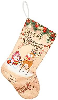 Персонални Коледни Чорапи, включително Детски на Дядо Снеговиком в Техниката на Бродерия за Семейни Тържества, Коледни Партита, Висящи Мъниста