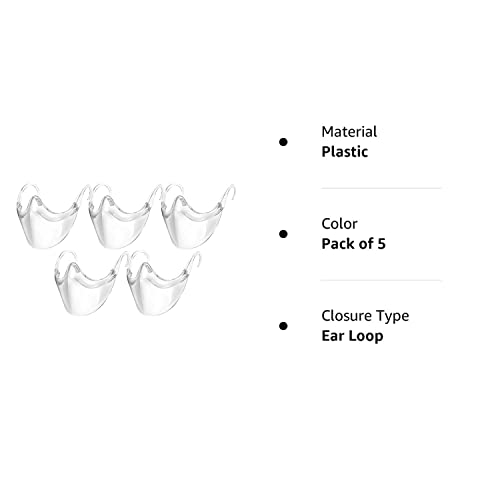 SHUOXI Adults Прозрачни лицеви щитове Прозрачни Фарове за Пластмасови Щитове Напълно Прозрачни Кърпи за лице, Дишащи и Удобни, с