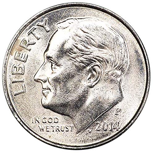 2014 P & BU D Roosevelt Dime Choice Комплект от 2 монети, Монетен двор на САЩ, без да се прибягва
