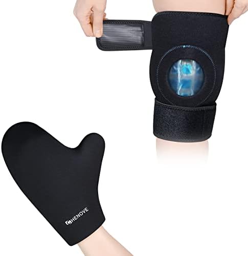 Приключи и за опаковане на лед на колене Chenove + Ръкавици за опаковане на лед за ръце за облекчаване на болката
