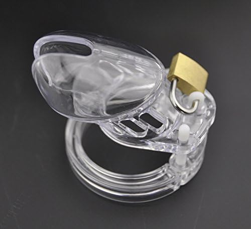 Комплект от перфорирани пластмасови клетки, Съдържа Пръстени, 5 размери, катинар и Ключ (Прозрачен, Кратък)