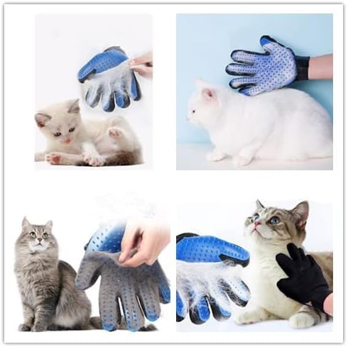 通用 [Подобрена версия на] Ръкавици за грижа за домашни животни-Мека четка за отстраняване на косми-Ефективно отстраняване на космите от домашни животни-Дизайн с пе?