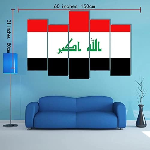 Стенно изкуство ERGO PLUS Flag of Iraq Страхотна Растянутая картина, Готова да бъде обесен за дома - Идеално за стените на галерията