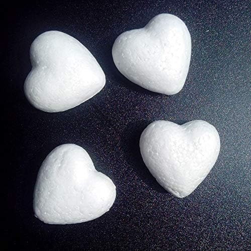 ZHONGJIUYUAN Занаятите Foam Hearts - Топчета от Стиропор във формата на сърце от 10 части за декоративно-приложни изкуства, декорация със собствените си ръце, Сватбена украса, Б