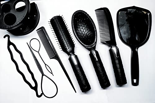 - Рефлексен Кръгла четка за коса разход, определени за бази за съхранение от 5 части, гребен маша за коса с въздушна възглавница