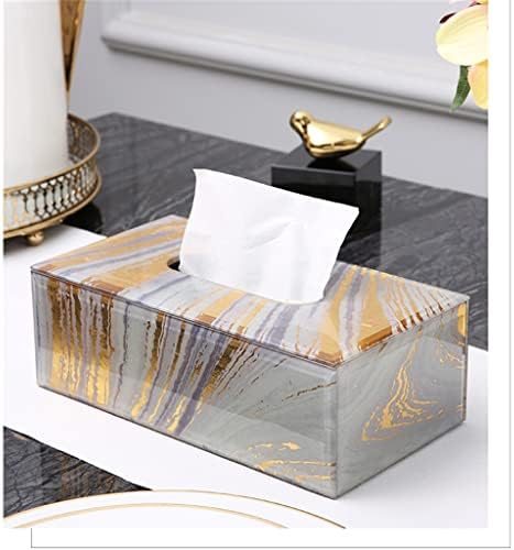 Кутия за салфетки, Декорация за Чай Маса Кутия за Салфетки Домашни Хол Стъклена Кутия Кутия за маса за хранене Хартиена кутия (Цвят: