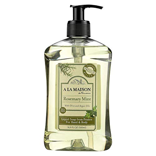Течен сапун за ръце A LA MAISON Rosemary Мента - Естествен Овлажняващ сапун е Тройно Френски мелене (1 опаковка, бутилка 16,9 унция)