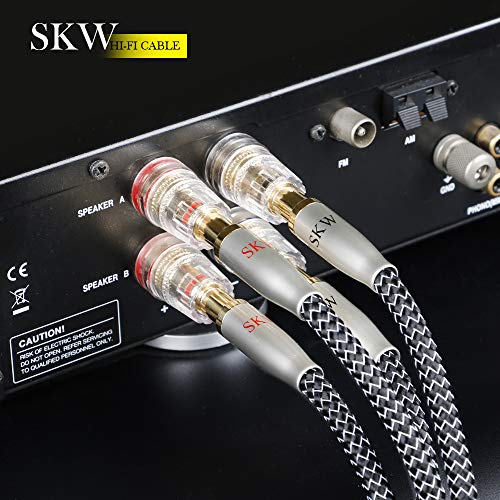 Двойката акустични кабели SKW High End серията РГ A с трансформируемыми конектори тип Банан и Лопата с дължина 10 метра / 3 м. (2 кабел)