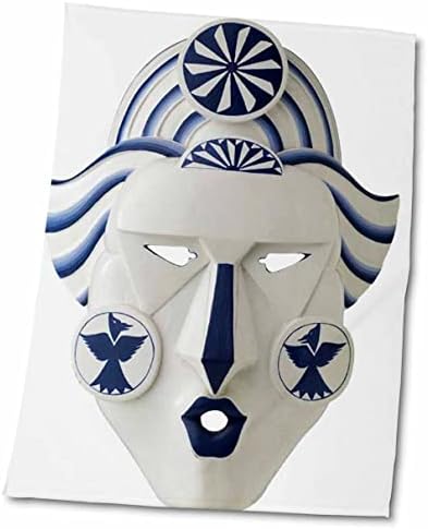 Декоративна маска 3dRose Florene - Синята Балийски Маска - Кърпи (twl-33253-1)