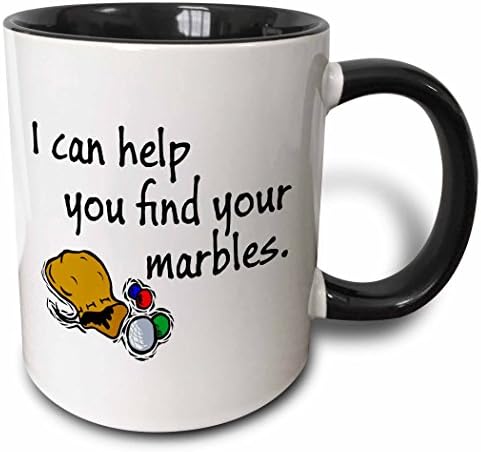 3дРосе, аз мога да Ви помогна да Намерите вашата двухцветную чаша Marbles, 1 брой (опаковка от 1), черна