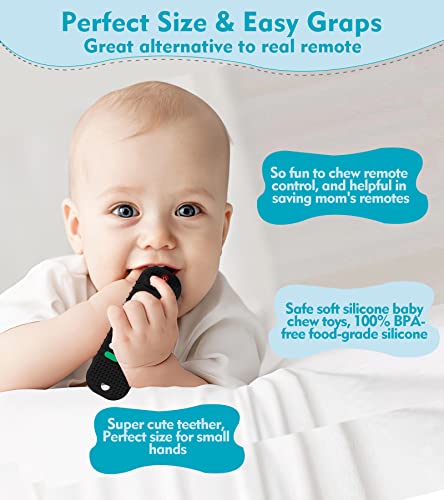 Форма за никнене на млечни зъби с дистанционно управление за детето, Меки Силиконови Играчки за никнене на млечни зъби с Клип за Залъгалка, Безопасни Играчки за дец