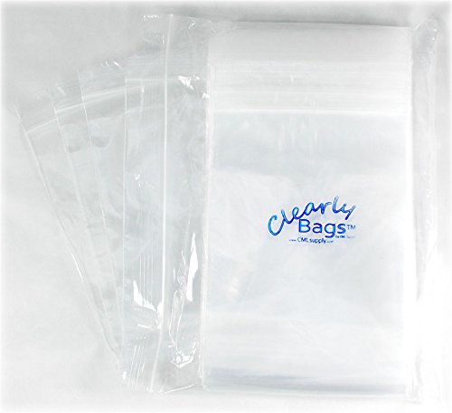 ClearlyBags Отново Закрываемая Пластмасова чанта За съхранение 6 x 9 6-Мм Прозрачен заключване с цип Pk/100 6x9