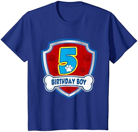 5-ти Рожден Ден Момче на 5 Години Патрулни Кучета Лапа Любовник Детска Тениска