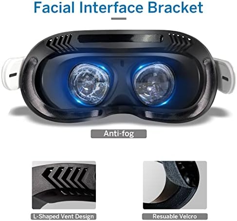 Скоба за лична интерфейс IWOWNFIT, съвместим с набор от аксесоари Oculus Quest 2 и 7 в 1, Замяна тампон за лице от стиропор от изкуствена кожа, силиконова подплата за носа срещу