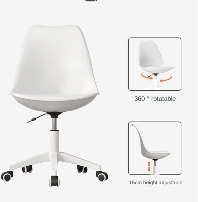 Компютърен стол HNKDD С облегалка за работния плот, Лесен Подвижен стол за почивка, Офис стол за прием на гости, Удобен стол (Цвят: