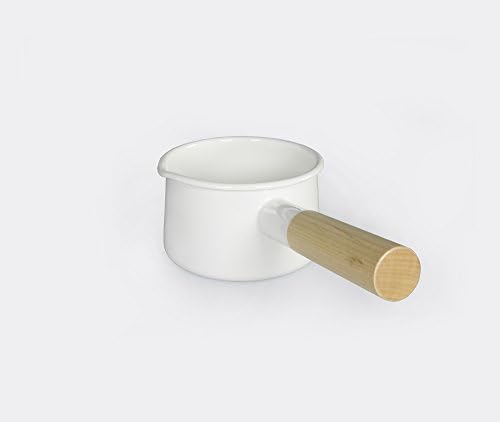Млечница Kaico White от емайлирани съдове за готвене от Koizumi Studio - Лесно почистване, и е идеален за приготвяне на сосове,