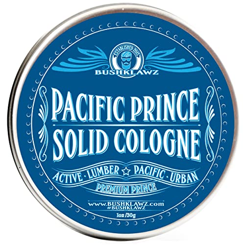 Твърди кьолн BushKlawz Pacific Prince, 1 унция, в пълен размер, не съдържащ алкохол, Концентриран Натурален, подходящ за пътуване,