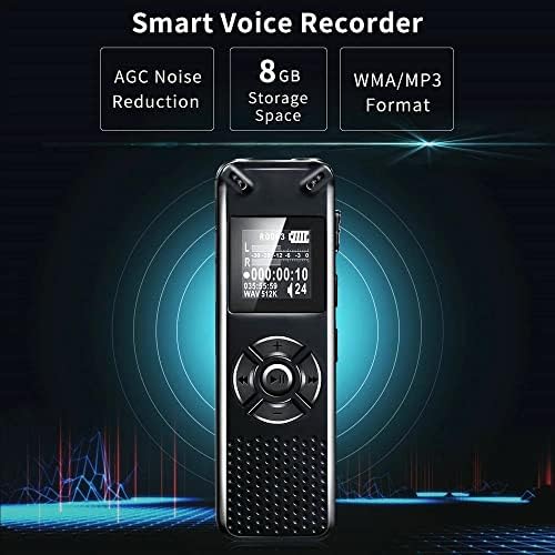 BHVXW Професионален Интелигентен Цифров Диктофон с гласово Преносим Звукозаписывающий Диктофон, MP3-recorder (Размер: 8 GB)
