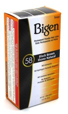 57 Тъмно-кафява захар за перманентен грим Bigen (12 опаковки)