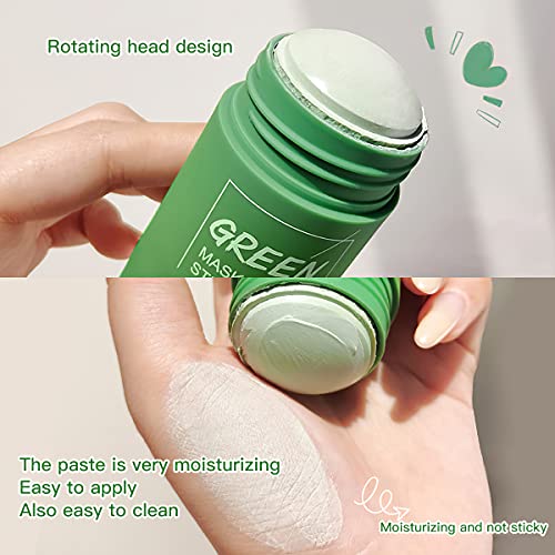 Маска за лице-стик GECOMO със зелен Чай, Почистваща Глинена Маска за лице, Маска за лице с контрол на омазняване, Дълбоко Почистване на Порите За всички типове кожа, Мъж