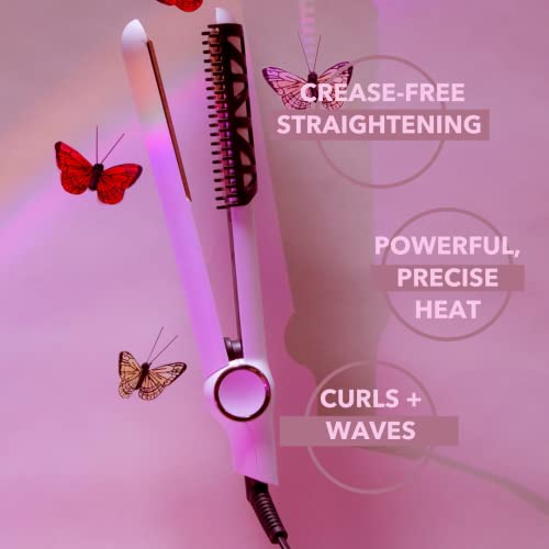 Керамични утюжок за полагане на InStyler Curation - Утюжок за изправяне на коса, В комплект с масло за коса Решения Гланц Rose Meadow