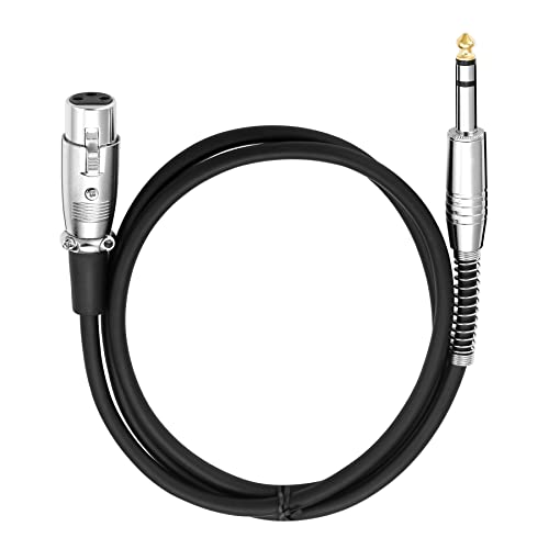 1/4 Жак 6,35 мм Стерео Plug-XLR Женски Микрофон кабел Фолио + 1,8 м Сплетен от 3 m, 5 m и 10 m (Размер: 10 м 33 фута)