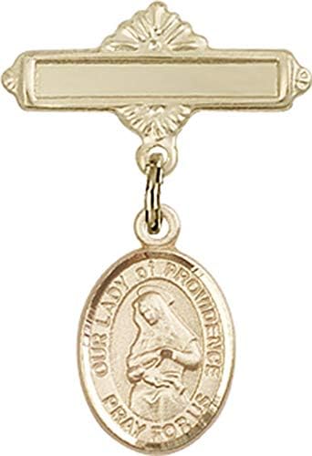 Детски икона Jewels Мания чар на Дева мария Провидънс и полирани игла за иконата | Детски икона от 14-каратово злато с чар Богородица