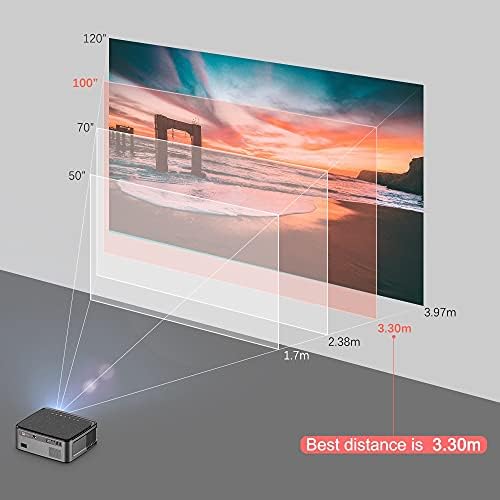 На цял екран за проектор LMMDDP с резолюция 1920x1080P Projetor за смартфон, led 3D проектор за домашно кино (Размер: многоэкранная