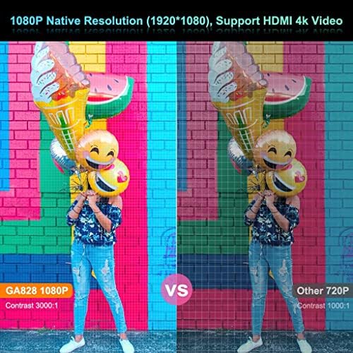 LMMDDP Ga828 на цял екран за проектор с резолюция 1920x1080 P Projetor Android 9,0, видео проектор за смартфон, led 3D домашно кино,