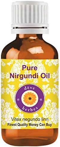 Deve Herbs Чисто масло Ниргунди (Vitex negundo linn) Естествена Терапевтични за лична хигиена, 5 мл (0,16 грама)