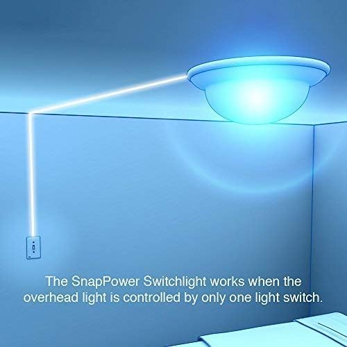 Лампа с един ключ SnapPower - Led нощна светлина - за однополюсных ключове светлина - Панел превключвател светлини с led ночниками